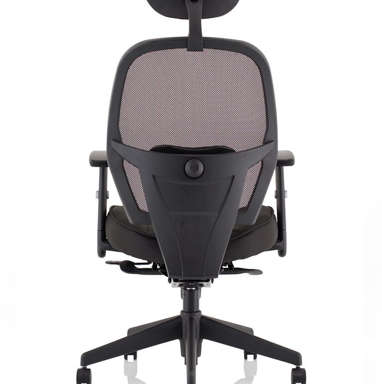 Denver High Mesh Back Black Task Operator Office Chair with Arms