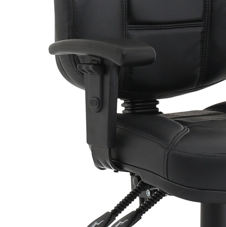 Jackson Medium Back Black Leather Task Operator Office Chair