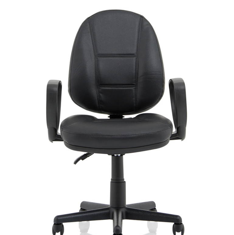 Jackson Medium Back Black Leather Task Operator Office Chair