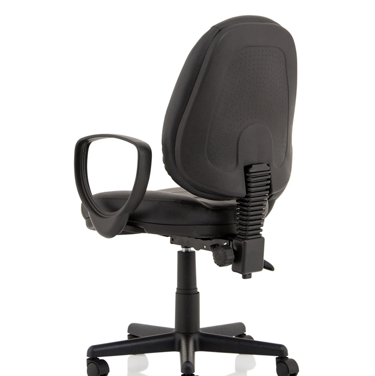 Jackson Medium Back Black Leather Task Operator Office Chair