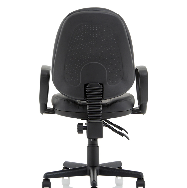 Jackson Medium Back Black Leather Task Operator Office Chair