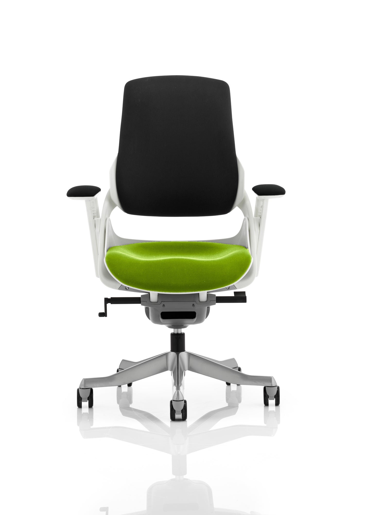 Zure High Back White Shell Executive Office Chair with Arms