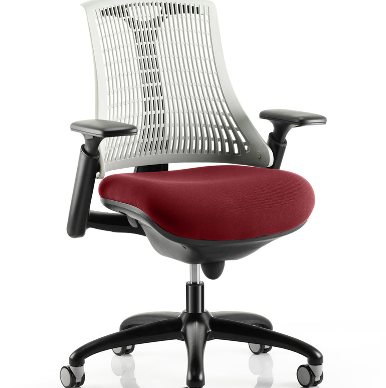 Flex Medium Back Black Frame Task Operator Office Chair with Arms