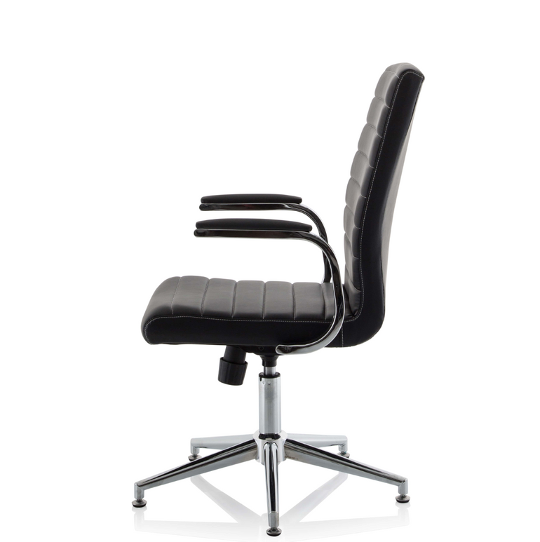 Ezra Medium Back Leather Executive Office Chair with Arms