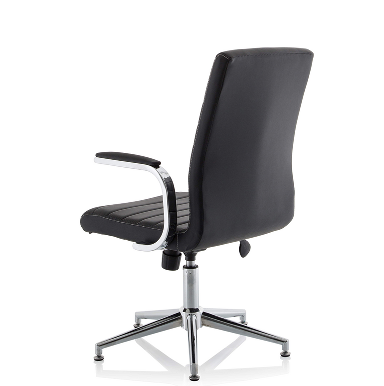 Ezra Medium Back Leather Executive Office Chair with Arms