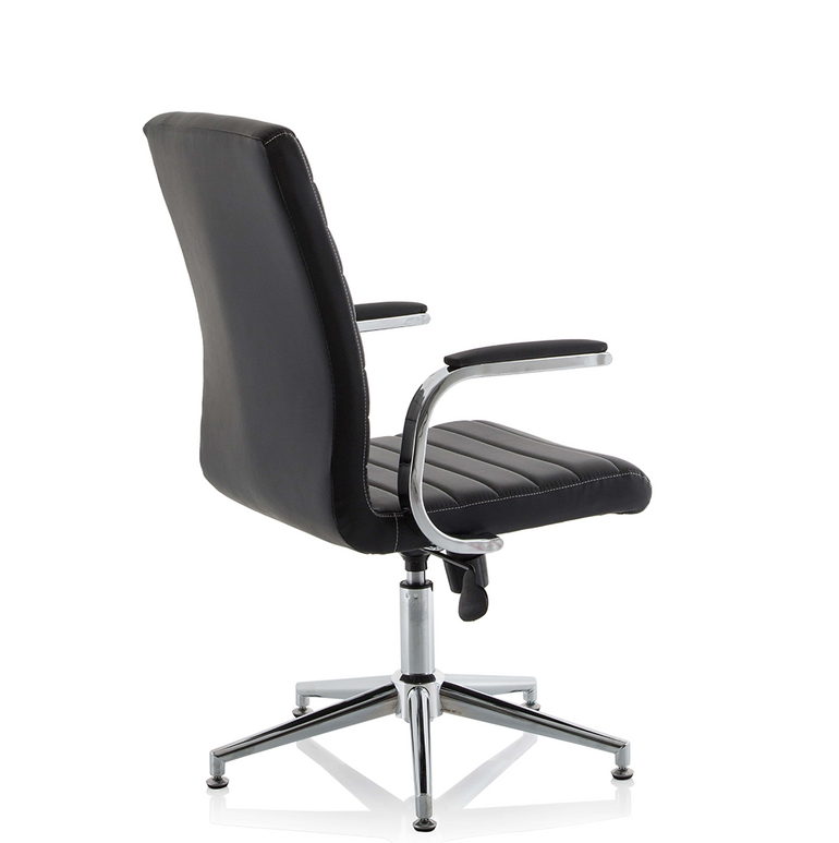 Ezra Medium Back Leather Executive Office Chair with Arms