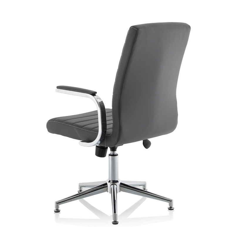Ezra Medium Back Leather Executive Office Chair with Arms