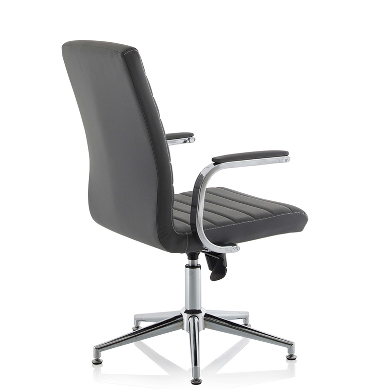 Ezra Medium Back Leather Executive Office Chair with Arms
