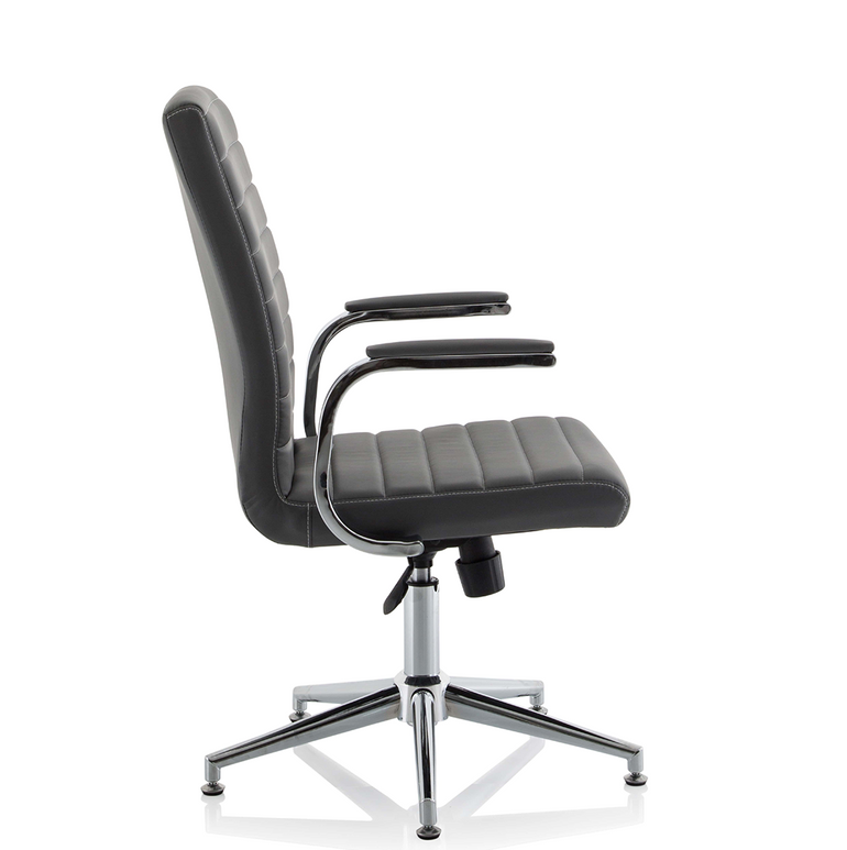 Ezra Medium Back Leather Executive Office Chair with Arms