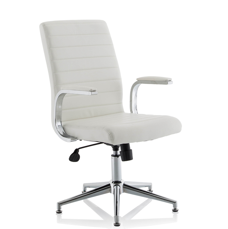 Ezra Medium Back Leather Executive Office Chair with Arms