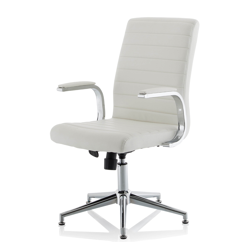Ezra Medium Back Leather Executive Office Chair with Arms