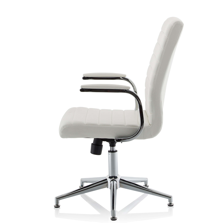 Ezra Medium Back Leather Executive Office Chair with Arms