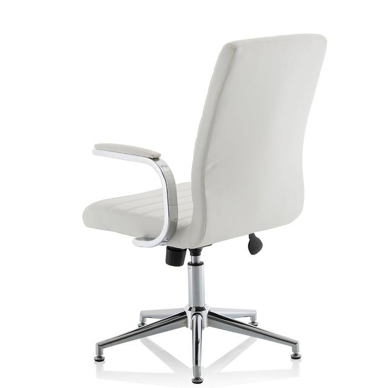 Ezra Medium Back Leather Executive Office Chair with Arms
