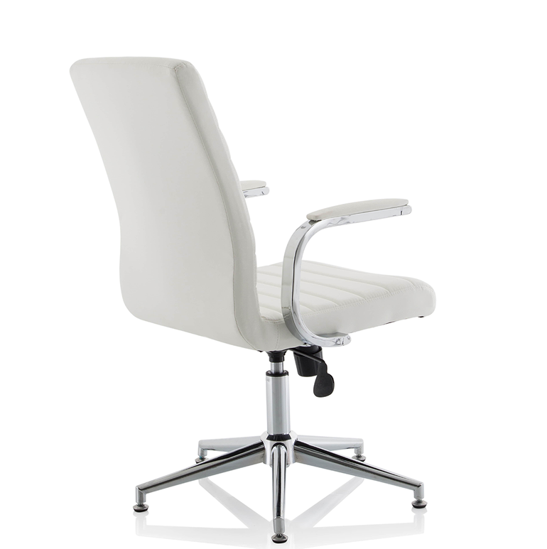 Ezra Medium Back Leather Executive Office Chair with Arms