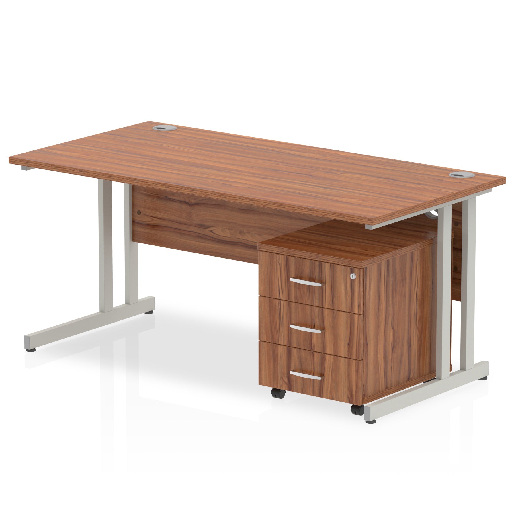 Impulse 1800mm Cantilever Straight Desk With Mobile Pedestal