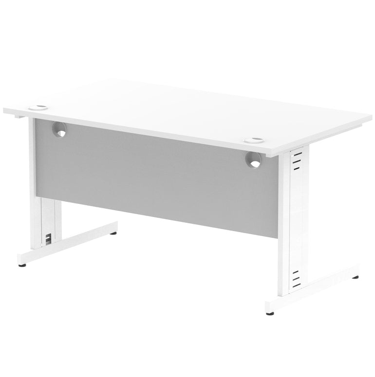 Impulse 1400mm Straight Desk Cable Managed Leg