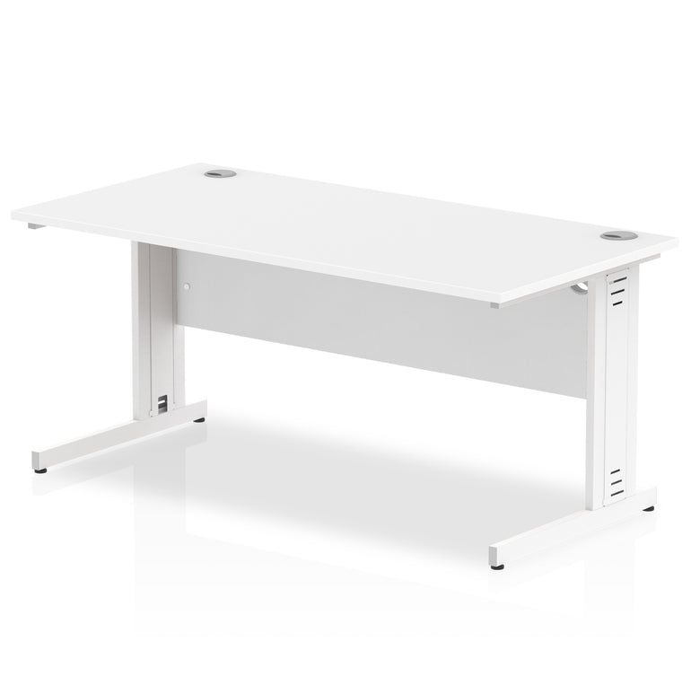 Impulse 1600mm Straight Desk Cable Managed Leg