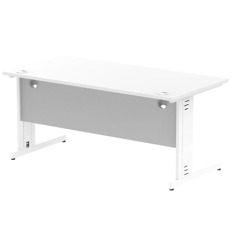 Impulse 1600mm Straight Desk Cable Managed Leg