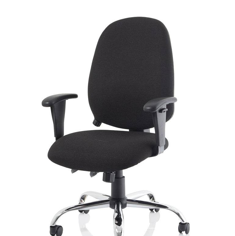 Lisbon Medium Back Task Operator Office Chair with Height Adjustable Arms