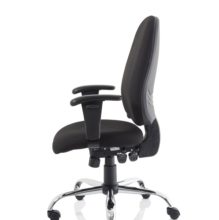 Lisbon Medium Back Task Operator Office Chair with Height Adjustable Arms