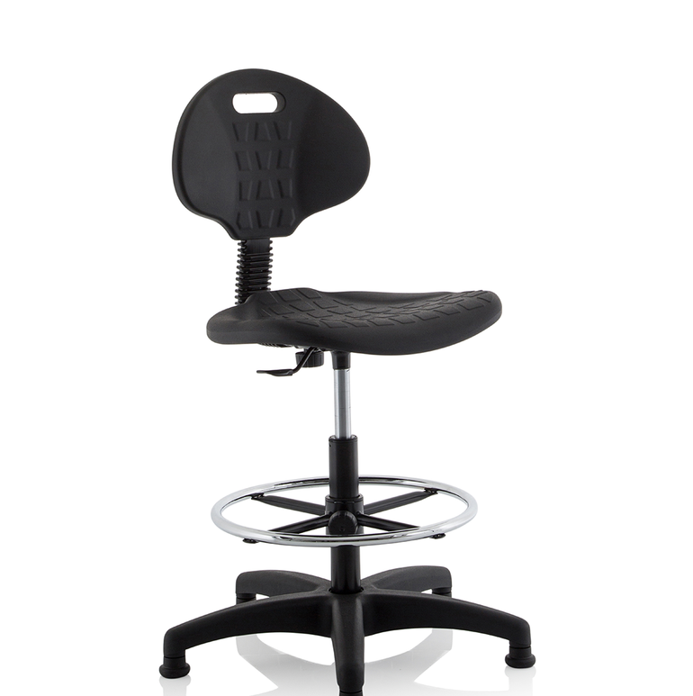Malaga Polyurethane Medium Back Hi Rise Draughtsman Task Operator Office Chair