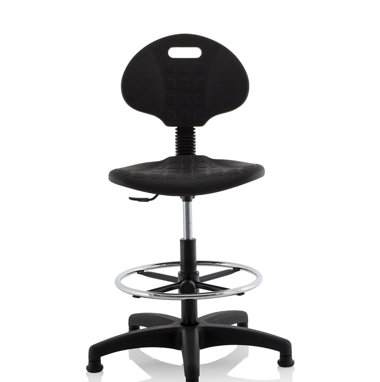Malaga Polyurethane Medium Back Hi Rise Draughtsman Task Operator Office Chair