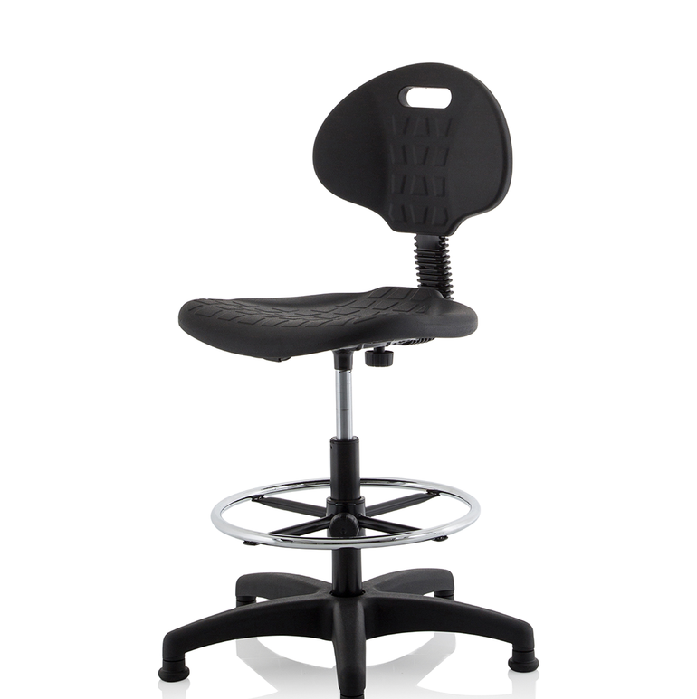 Malaga Polyurethane Medium Back Hi Rise Draughtsman Task Operator Office Chair