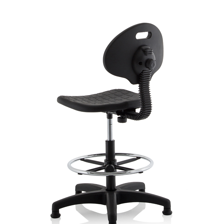 Malaga Polyurethane Medium Back Hi Rise Draughtsman Task Operator Office Chair