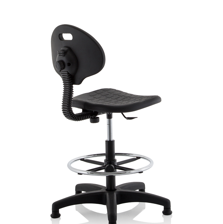 Malaga Polyurethane Medium Back Hi Rise Draughtsman Task Operator Office Chair