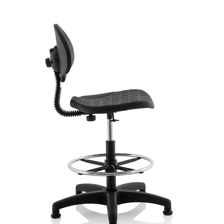 Malaga Polyurethane Medium Back Hi Rise Draughtsman Task Operator Office Chair
