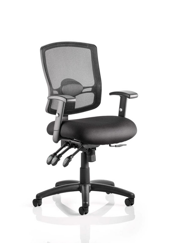 Portland III High Mesh Back Task Operator Office Chair with Arms