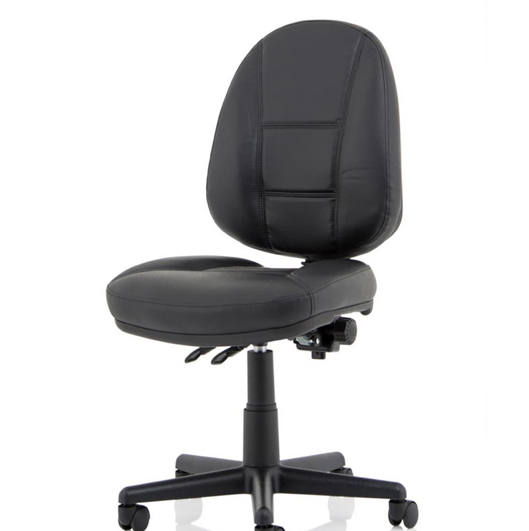 Jackson Medium Back Black Leather Task Operator Office Chair