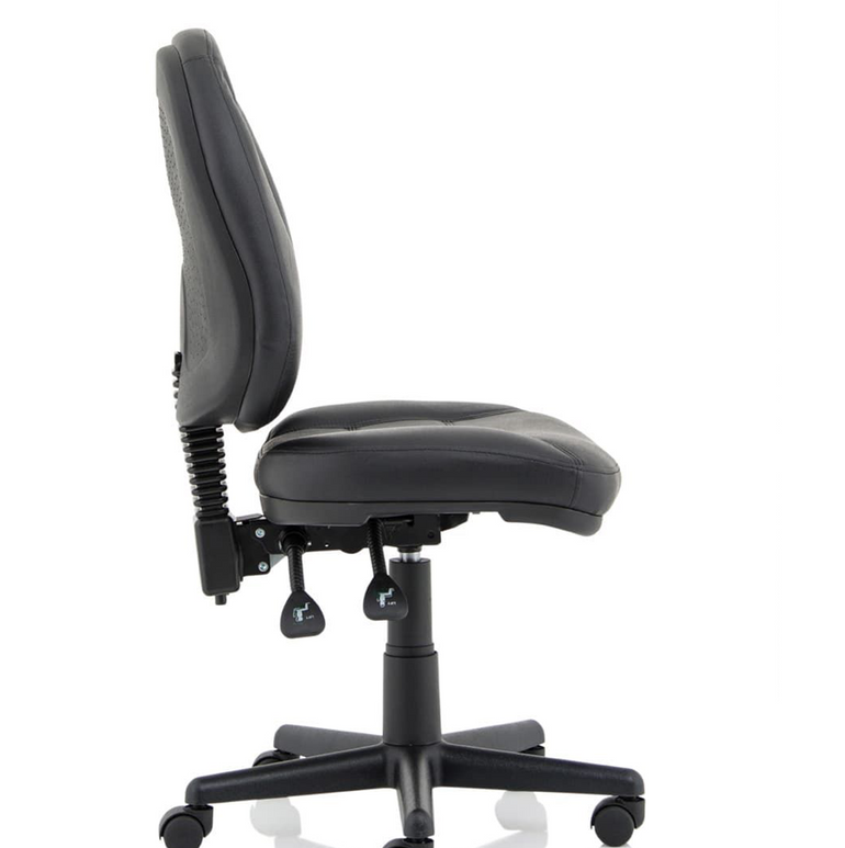 Jackson Medium Back Black Leather Task Operator Office Chair