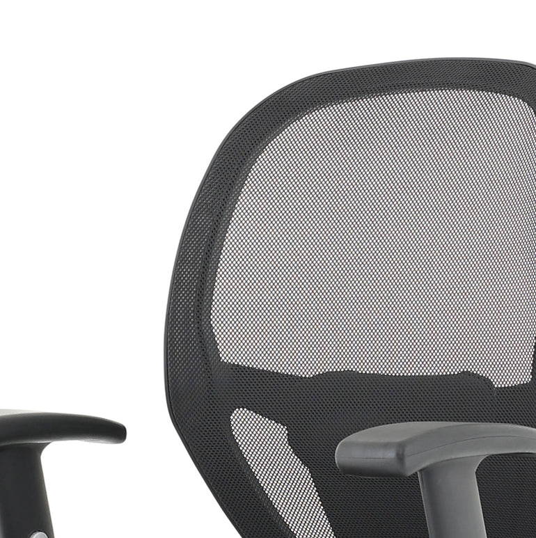 Denver High Mesh Back Black Task Operator Office Chair with Arms