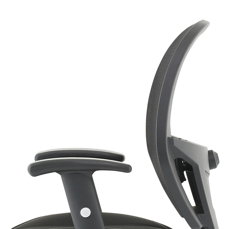 Denver High Mesh Back Black Task Operator Office Chair with Arms