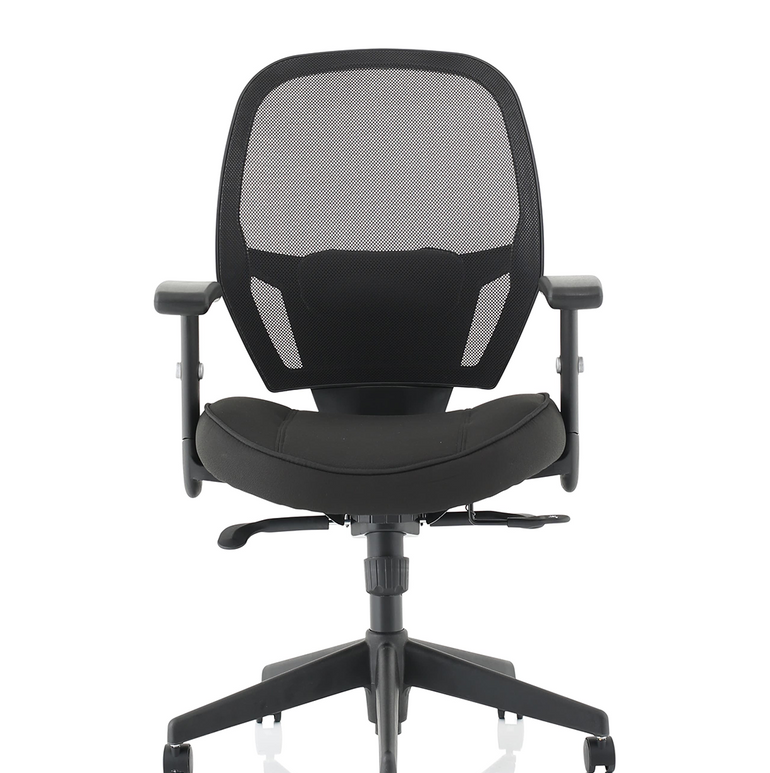 Denver High Mesh Back Black Task Operator Office Chair with Arms