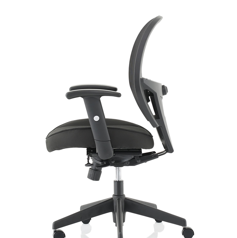 Denver High Mesh Back Black Task Operator Office Chair with Arms