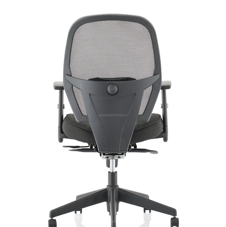 Denver High Mesh Back Black Task Operator Office Chair with Arms